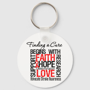 Finding a Cure For Strokes Key Ring