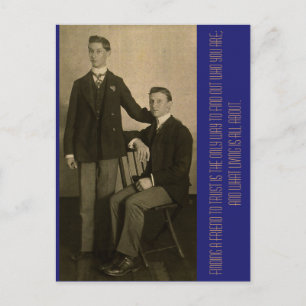 Finding a trustworthy friend is the only way to... postcard