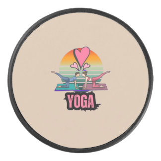 Finding Balance Together Hockey Puck