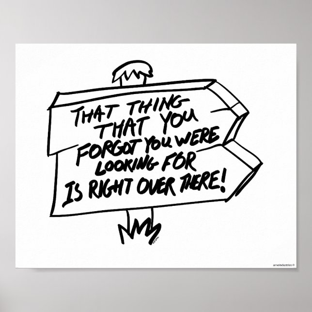 Finding lost things sign (Front)