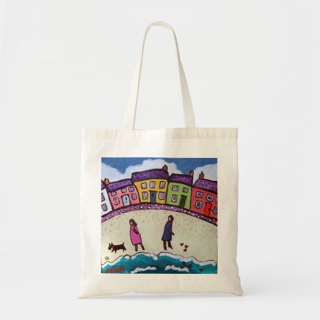 finding love on the beach by Helen Elliott Tote Bag (Front)