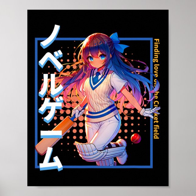Finding Love On The Cricket Field Visual Novel (ad Poster (Front)