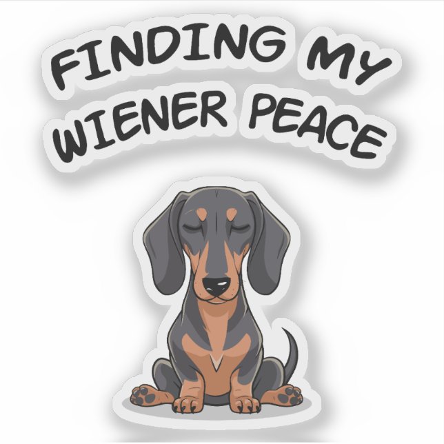 Finding my Wiener Peace Funny Dachshund Gift (Front)