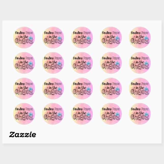 Finding Peace Classic Round Sticker (Sheet)