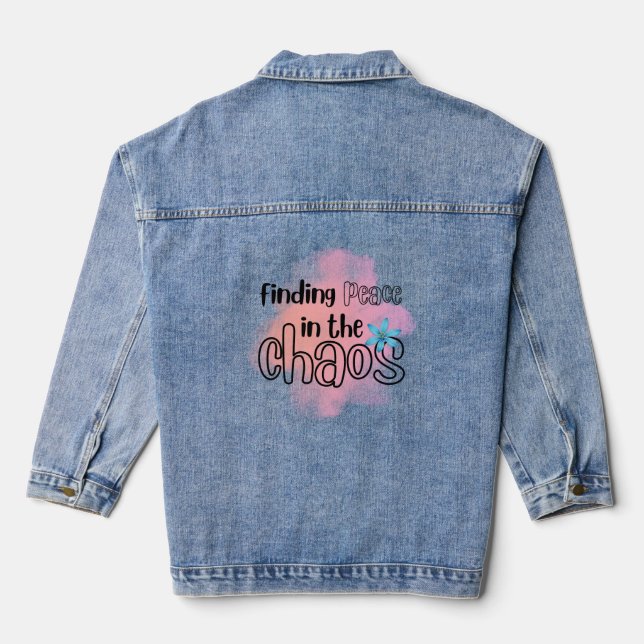 Finding Peace Denim Jacket (Back)