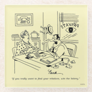 Finding Relatives Glass Coaster