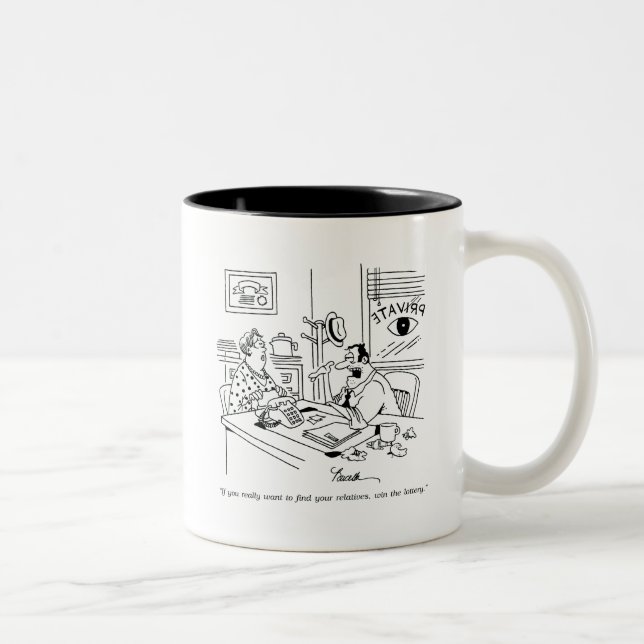 Finding Relatives Two-Tone Coffee Mug (Right)
