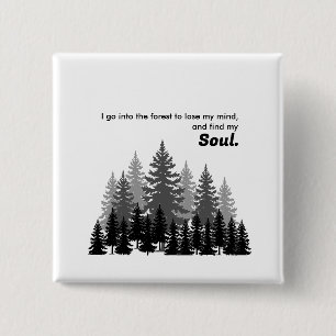finding soul in mountains 15 cm square badge