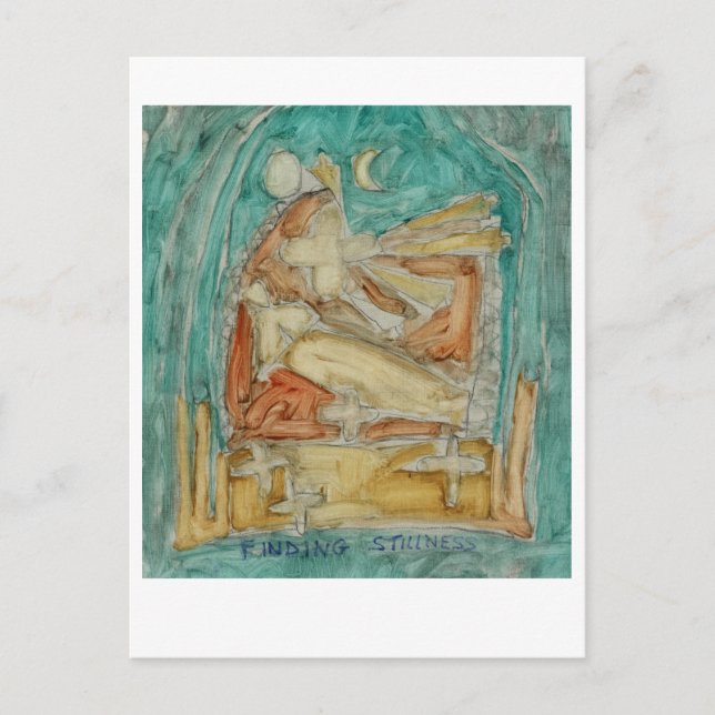 Finding Stillness. Buddhist meditation. Postcard (Front)