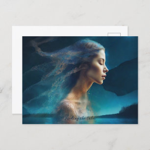 Finding the Calm AI Fantasy Digital Art Print Postcard
