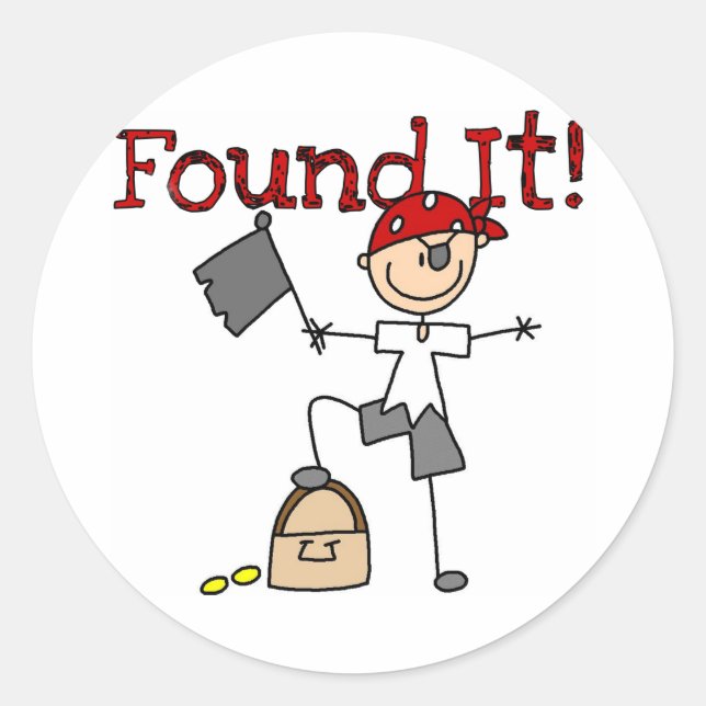 Finding Treasure Classic Round Sticker (Front)