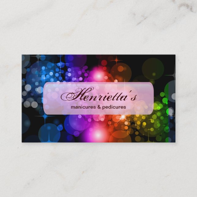 Fine Abstract Cool Cute Girly Retro Fashion Business Card (Front)