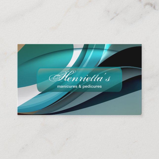 Fine Abstract Cool Cute Girly Retro Fashion Business Card (Front)