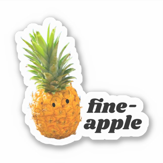 Fine-Apple Vinyl Sticker (Front)