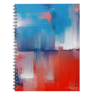 Fine art abstraction, oil painting made with rough notebook