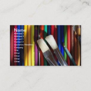 Fine Art Artist Business Card coloured pencil art