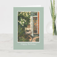 Fine Art Birthday Card - Seat in the Sun
