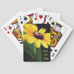 Fine Art Black Eyed Susan Yellow Photo Playing Cards