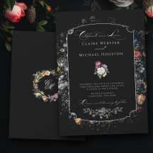 Fine Art Black Floral Calligraphy