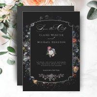 Fine Art Black Floral Calligraphy