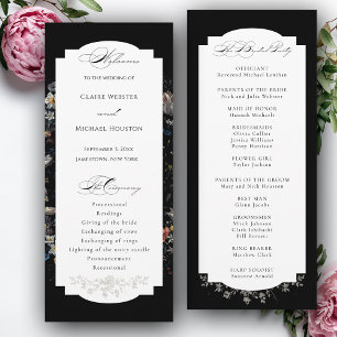 Fine Art Black Floral Calligraphy Programme