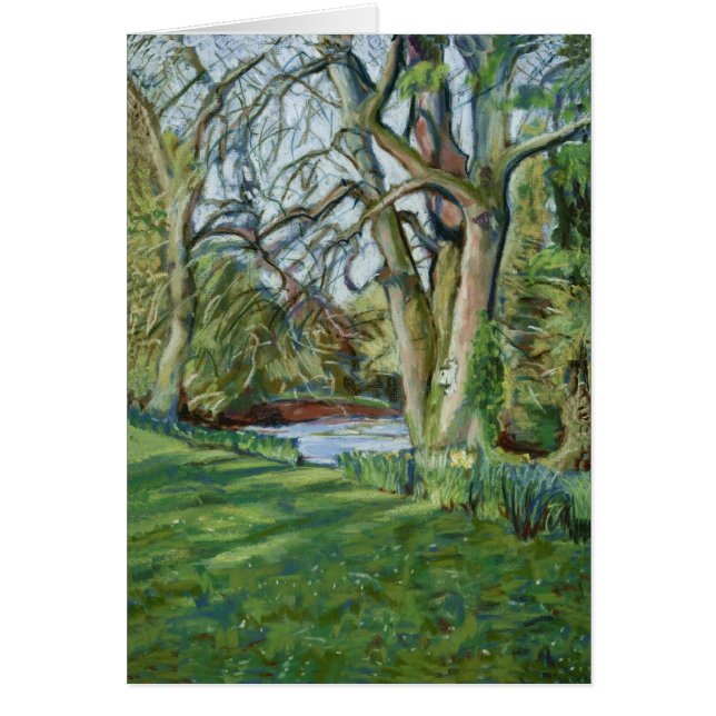Fine Art Blank Card - Riverbank in Early Spring (Front)
