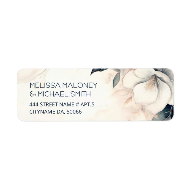 Fine Art Blue Ivory Flower |  Wedding (Front)