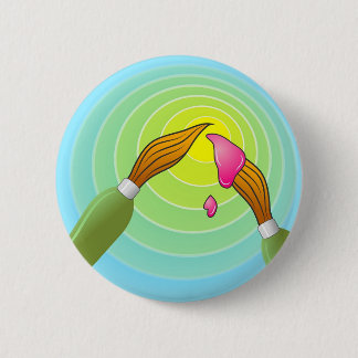 Fine Art Brushes 6 Cm Round Badge