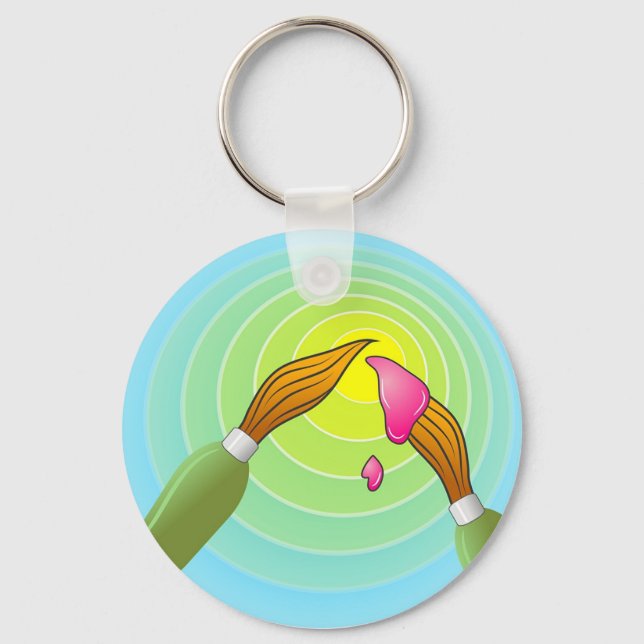 Fine Art Brushes Key Ring (Front)
