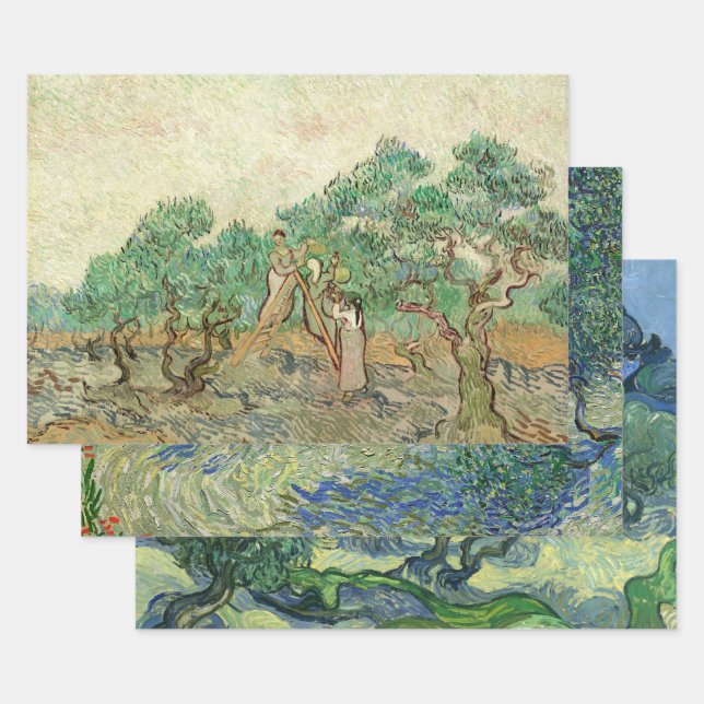 Fine Art by Vincent Van Gogh, Decoupage Wrapping Paper Sheet (Set)