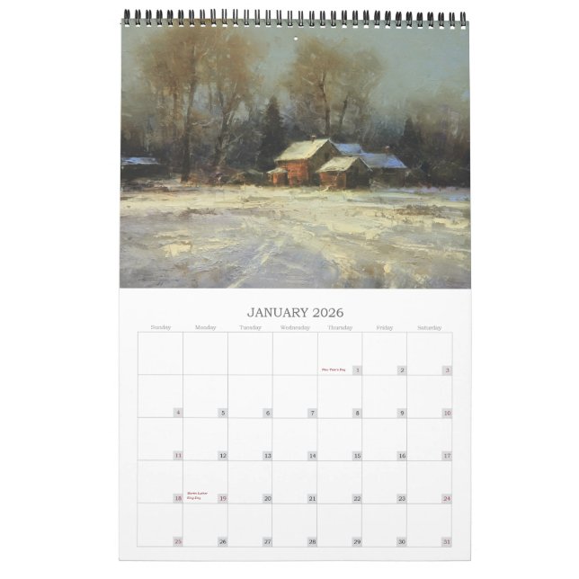 Fine Art Calendar (Jan 2026)