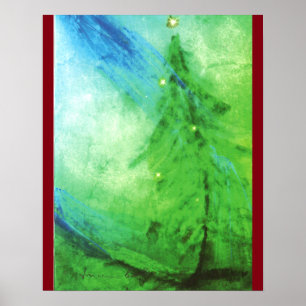 Fine Art Christmas Splendor Magical Christmas Tree Poster