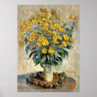 Fine art, Claude Monet Jerusalem Artichoke Flowers