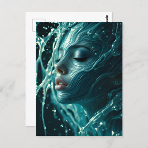 Fine Art fashion woman portrait Postcard