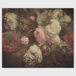 Fine Art Floral Decoupage Poster Wrapping Paper
