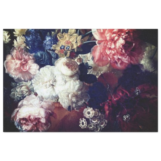 Fine Art Floral Decoupage TIssue Paper Zazzle.co.uk