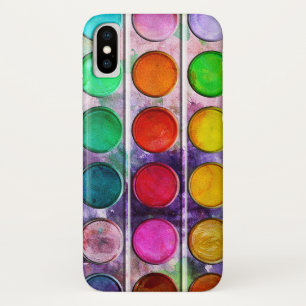 Fine Art Fun Colourful Paint Colour Box iPhone X Case