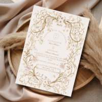 Fine Art Gold Floral Timeless Wedding