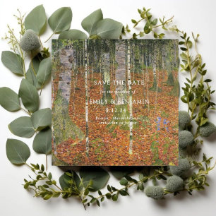 Fine Art Gustav Klimt Forest Nature Wedding Save The Date
