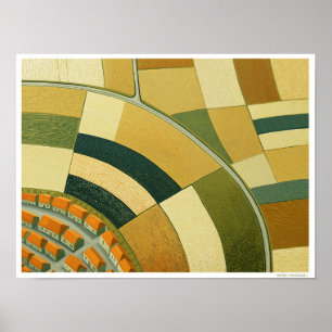 FINE ART ILLUSTRATION EURO VILLAGE FARMLAND POSTER