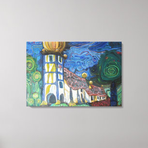 Fine art inspired by Hundertwasser Canvas Print