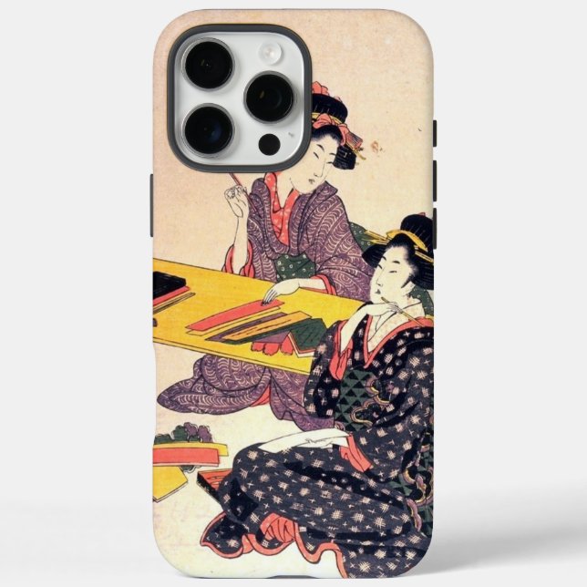 Fine Art Japan Print Japanese Women Reading Books Case-Mate iPhone Case (Back)