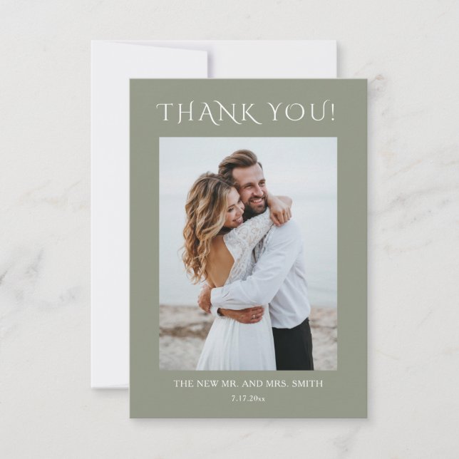  Fine Art Magnolia Flowers Wedding Thank You Card (Front)