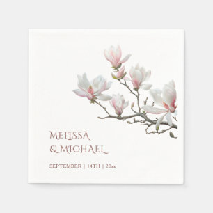 Fine Art Magnolia Wedding Napkin