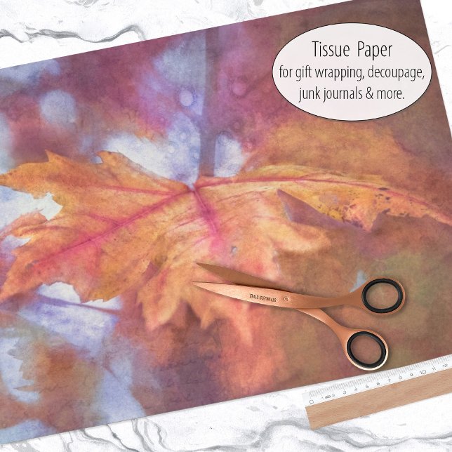 Fine Art Maple Leaf in Autumn Tissue Paper (Tissue paper for gift wrap and decoupage)