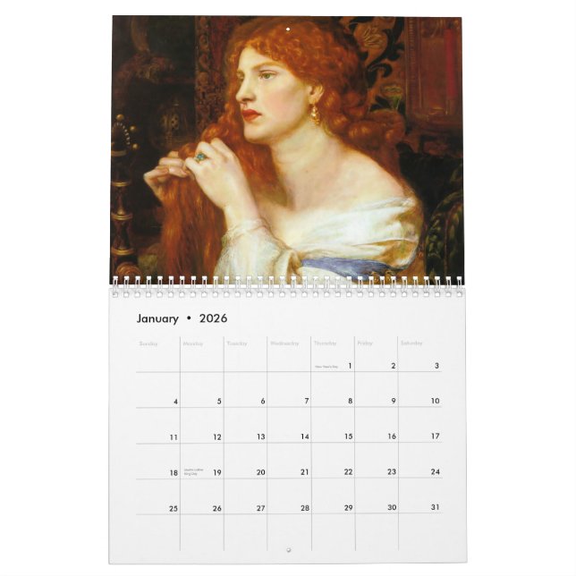 Fine Art Masterpiece 2012 Calendar (Jan 2026)