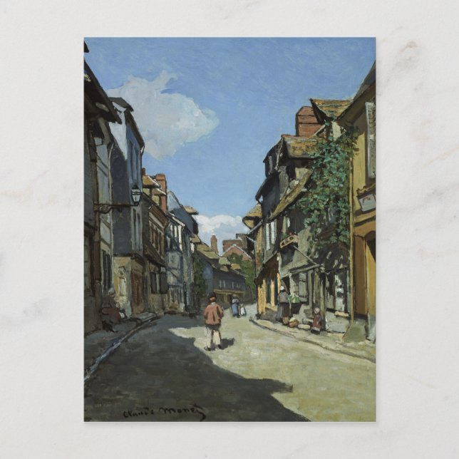 Fine Art Monet Rue de la Bavole Honfleur Postcard (Front)