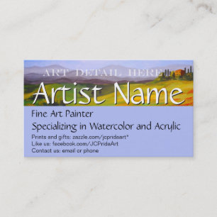 Fine Art Painter Artist's Business Card Template