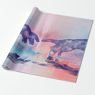 Fine art painting, surrealistic hand painted hands wrapping paper