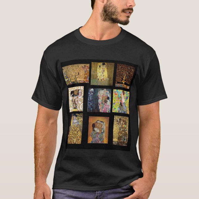Fine Art Paintings, Gustav Klimt, T-Shirt (Front)